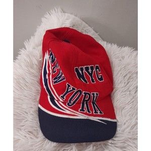 New York City Adult Embroidered Red Baseball Cap Hat Adjustable